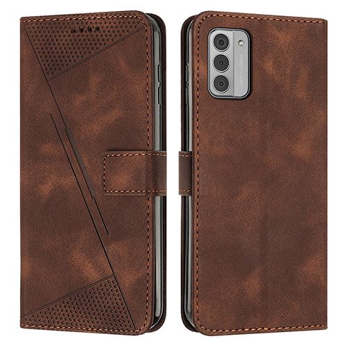 Leather Case Stands Flip Cover Holder Y07X for Nokia G42 5G Brown