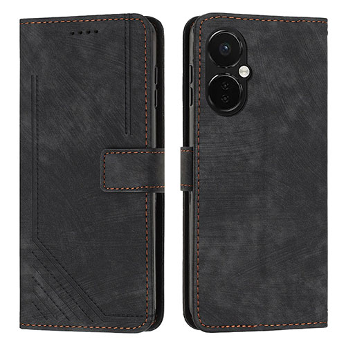 Leather Case Stands Flip Cover Holder Y07X for OnePlus Nord CE 3 5G Black