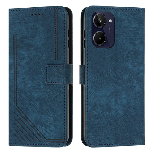 Leather Case Stands Flip Cover Holder Y07X for Realme 10 4G Blue