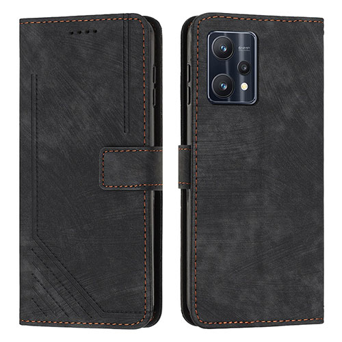 Leather Case Stands Flip Cover Holder Y07X for Realme 9 Pro 5G Black