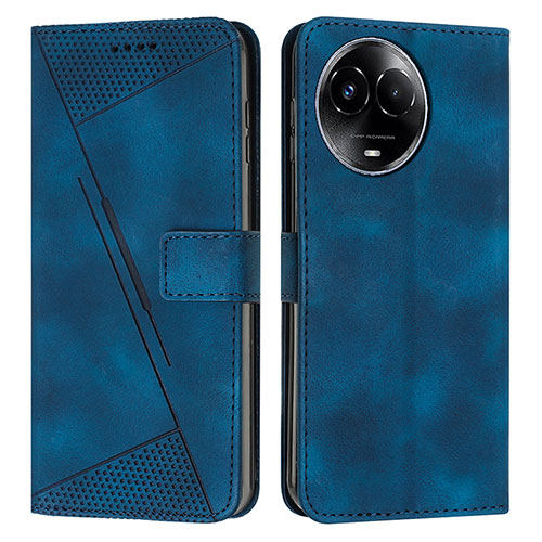 Leather Case Stands Flip Cover Holder Y07X for Realme V50s 5G Blue