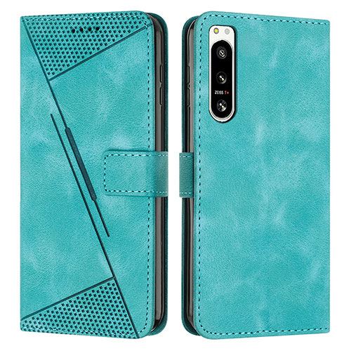 Leather Case Stands Flip Cover Holder Y07X for Sony Xperia 5 IV Green