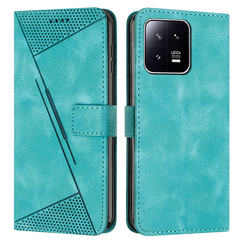 Leather Case Stands Flip Cover Holder Y07X for Xiaomi Mi 13 5G Green