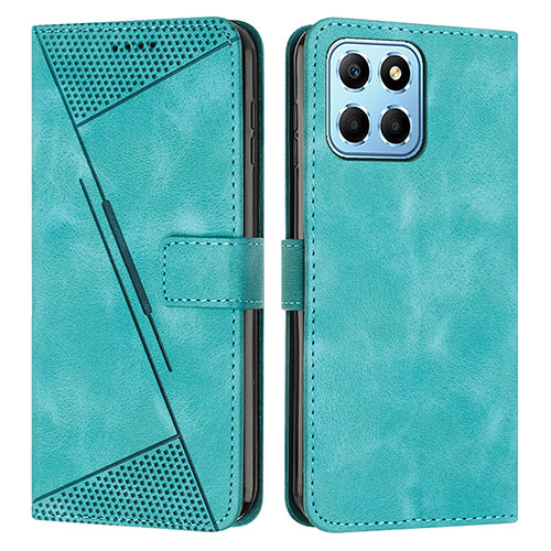 Leather Case Stands Flip Cover Holder Y08X for Huawei Honor X6 Green