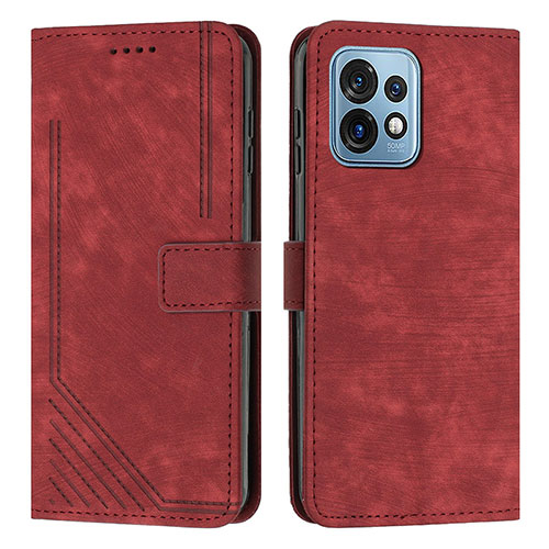 Leather Case Stands Flip Cover Holder Y08X for Motorola Moto Edge 40 Pro 5G Red