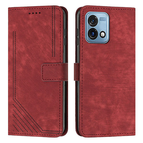 Leather Case Stands Flip Cover Holder Y08X for Motorola Moto G Stylus (2023) 4G Red