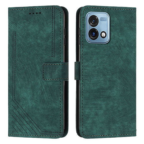 Leather Case Stands Flip Cover Holder Y08X for Motorola Moto G Stylus (2023) 5G Green