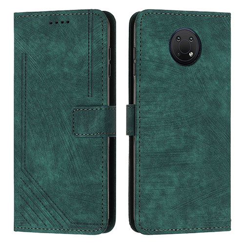 Leather Case Stands Flip Cover Holder Y08X for Nokia G10 Green