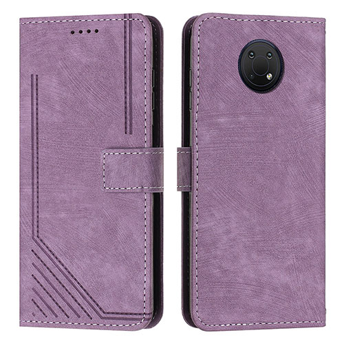 Leather Case Stands Flip Cover Holder Y08X for Nokia G10 Purple