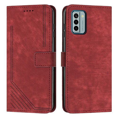 Leather Case Stands Flip Cover Holder Y08X for Nokia G22 Red