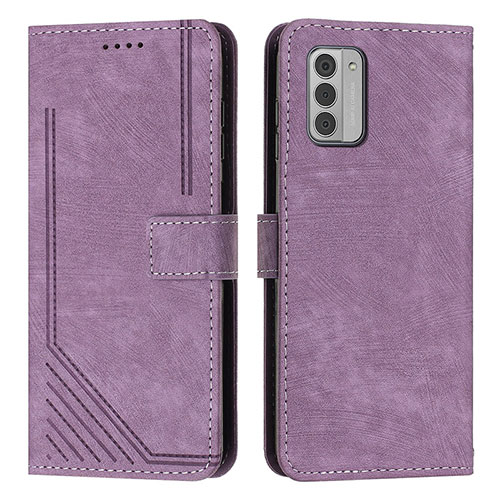 Leather Case Stands Flip Cover Holder Y08X for Nokia G310 5G Purple