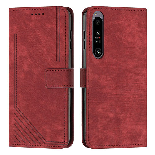 Leather Case Stands Flip Cover Holder Y08X for Sony Xperia 1 IV Red