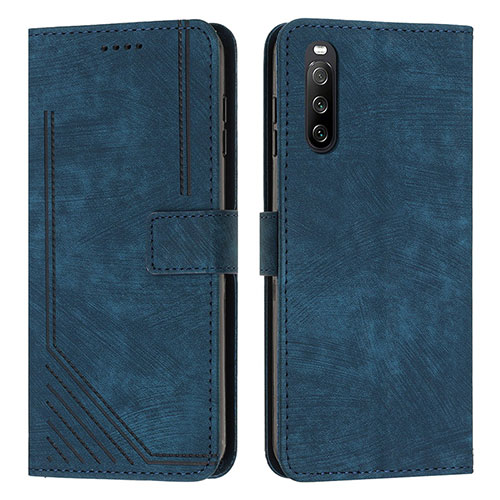 Leather Case Stands Flip Cover Holder Y08X for Sony Xperia 10 IV Blue