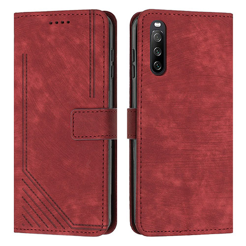 Leather Case Stands Flip Cover Holder Y08X for Sony Xperia 10 IV Red