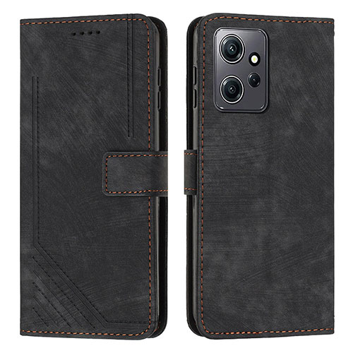 Leather Case Stands Flip Cover Holder Y08X for Xiaomi Redmi Note 12 4G Black