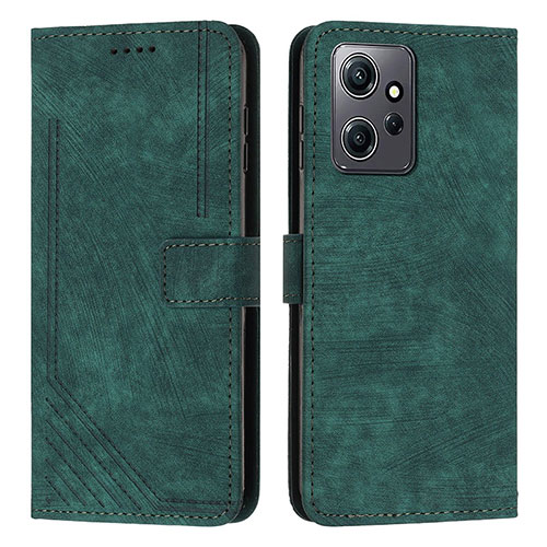 Leather Case Stands Flip Cover Holder Y08X for Xiaomi Redmi Note 12 4G Green