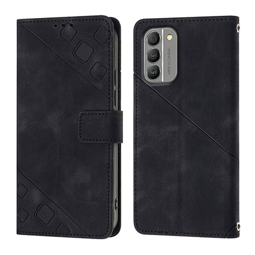 Leather Case Stands Flip Cover Holder YB1 for Nokia G400 5G Black