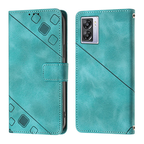 Leather Case Stands Flip Cover Holder YB1 for Realme Narzo 50 5G Green