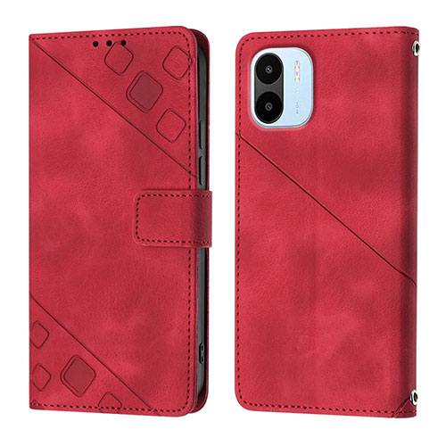 Leather Case Stands Flip Cover Holder YB1 for Xiaomi Redmi A2 Red