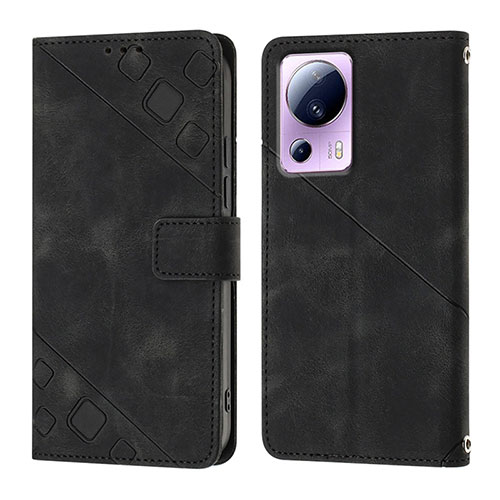 Leather Case Stands Flip Cover Holder YB3 for Xiaomi Civi 2 5G Black