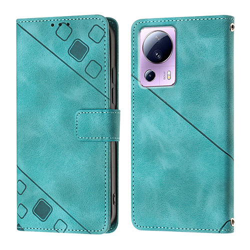 Leather Case Stands Flip Cover Holder YB3 for Xiaomi Mi 12 Lite NE 5G Green