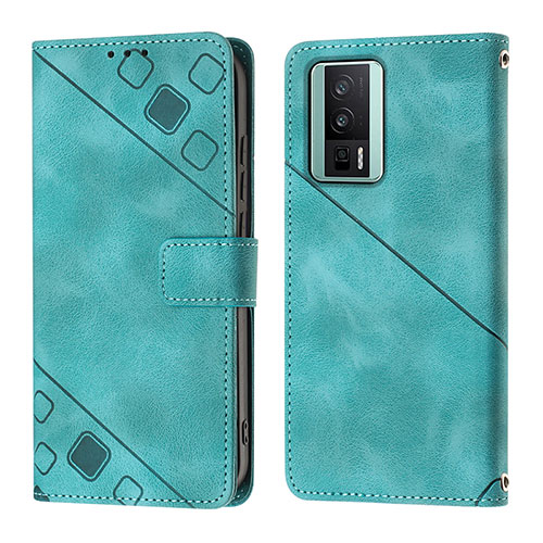 Leather Case Stands Flip Cover Holder YB3 for Xiaomi Poco F5 Pro 5G Green