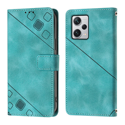 Leather Case Stands Flip Cover Holder YB3 for Xiaomi Redmi Note 12 Explorer Green