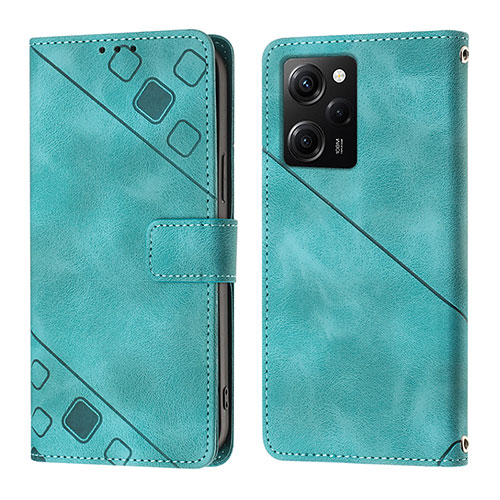 Leather Case Stands Flip Cover Holder YB3 for Xiaomi Redmi Note 12 Pro Speed 5G Green