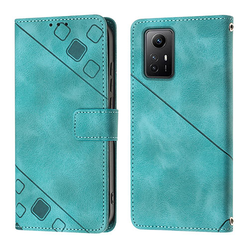 Leather Case Stands Flip Cover Holder YB3 for Xiaomi Redmi Note 12S Green