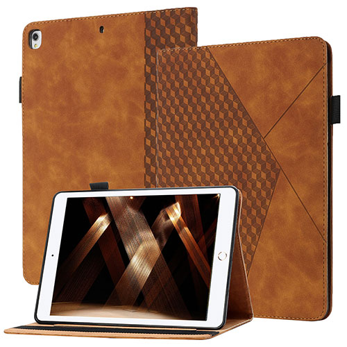 Leather Case Stands Flip Cover Holder YX1 for Apple iPad 10.2 (2019) Brown