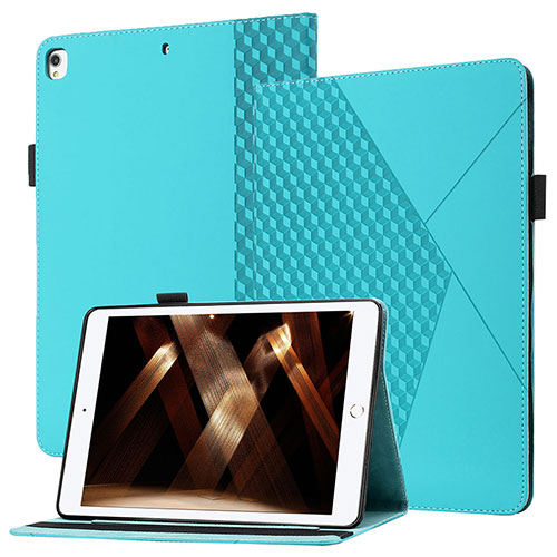 Leather Case Stands Flip Cover Holder YX1 for Apple iPad 10.2 (2019) Mint Blue