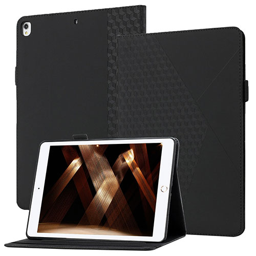 Leather Case Stands Flip Cover Holder YX1 for Apple iPad 10.2 (2021) Black