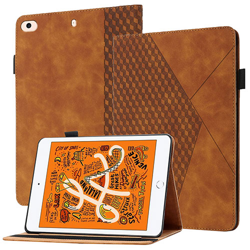 Leather Case Stands Flip Cover Holder YX1 for Apple iPad Mini 5 (2019) Brown