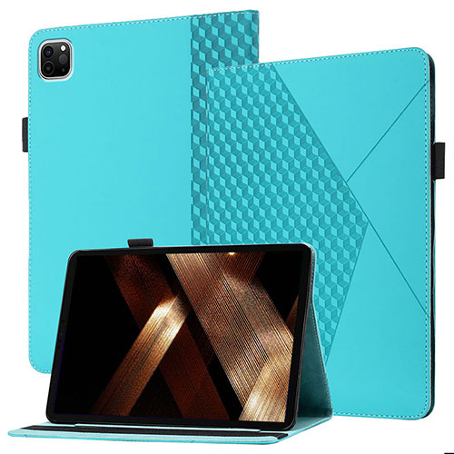 Leather Case Stands Flip Cover Holder YX1 for Apple iPad Pro 11 (2021) Mint Blue