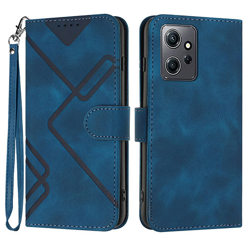 Leather Case Stands Flip Cover Holder YX1 for Xiaomi Redmi Note 12 4G Blue