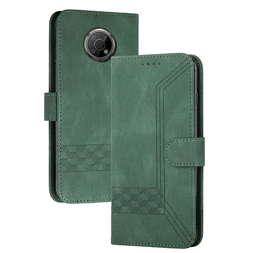 Leather Case Stands Flip Cover Holder YX2 for Nokia G10 Green