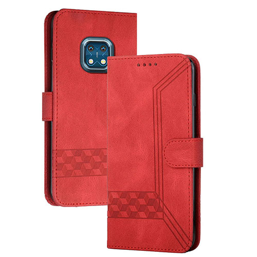 Leather Case Stands Flip Cover Holder YX2 for Nokia XR20 Red