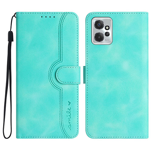 Leather Case Stands Flip Cover Holder YX3 for Motorola Moto G Power 5G (2023) Green