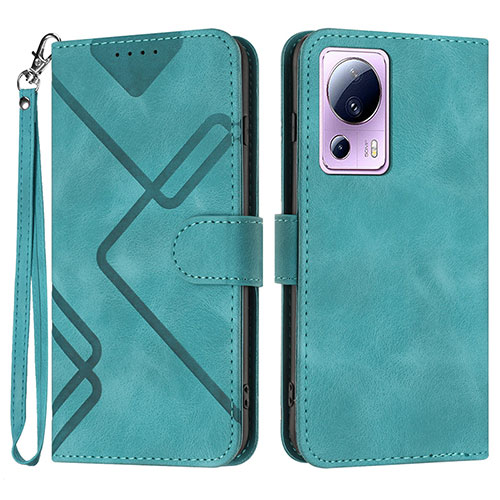 Leather Case Stands Flip Cover Holder YX3 for Xiaomi Mi 12 Lite NE 5G Green