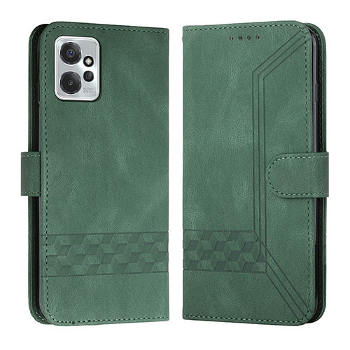 Leather Case Stands Flip Cover Holder YX4 for Motorola Moto G Power 5G (2023) Green