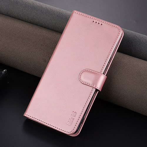 Leather Case Stands Flip Cover Holder YZ1 for Huawei Honor 80 5G Rose Gold