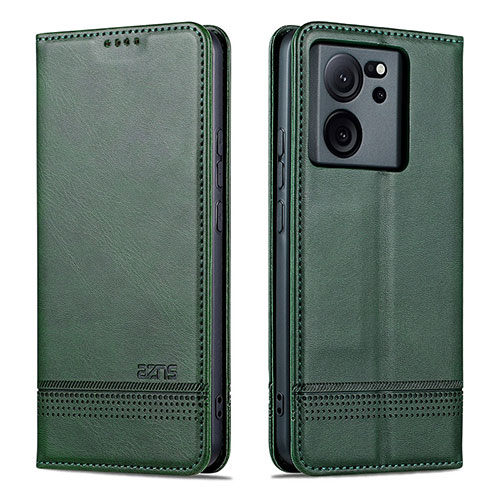 Leather Case Stands Flip Cover Holder YZ1 for Xiaomi Mi 13T 5G Green