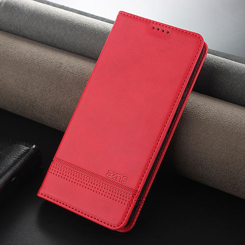 Leather Case Stands Flip Cover Holder YZ2 for Huawei Honor 90 Lite 5G Hot Pink