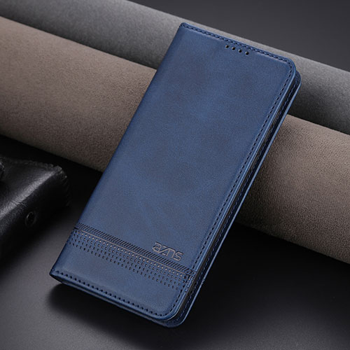 Leather Case Stands Flip Cover Holder YZ2 for Huawei Nova 11i Blue