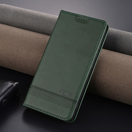 Leather Case Stands Flip Cover Holder YZ2 for Xiaomi Mi 14 5G Green