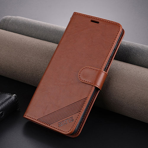 Leather Case Stands Flip Cover Holder YZ3 for Huawei Mate 60 Pro Brown