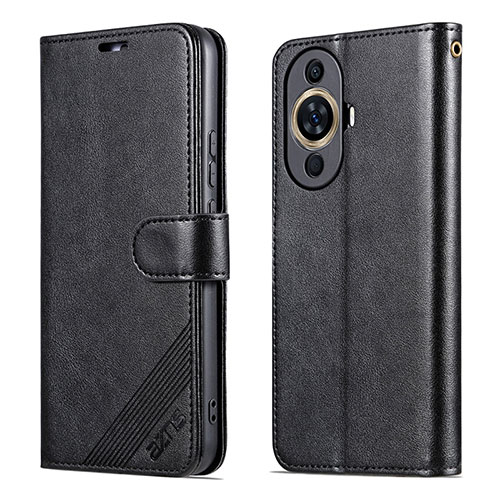 Leather Case Stands Flip Cover Holder YZ3 for Huawei Nova 11 Ultra Black