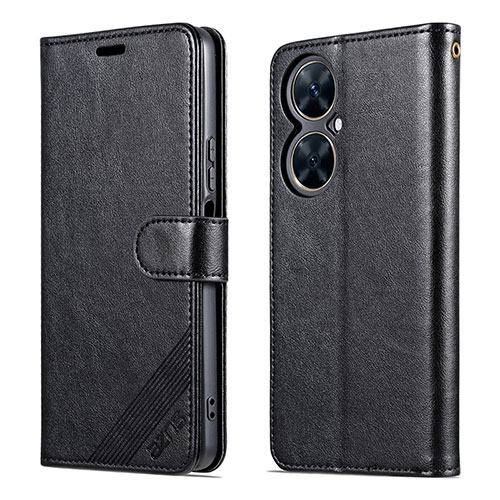 Leather Case Stands Flip Cover Holder YZ3 for Huawei Nova 11i Black