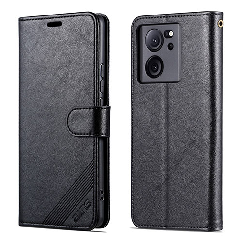 Leather Case Stands Flip Cover Holder YZ3 for Xiaomi Mi 13T 5G Black