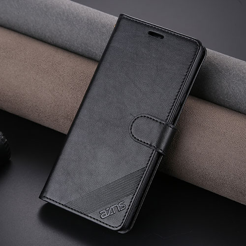 Leather Case Stands Flip Cover Holder YZ4 for Huawei Honor 90 5G Black